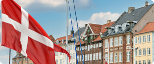 Flag of Denmark in Copenhagen